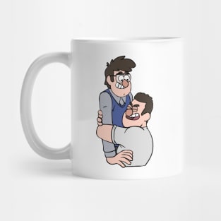 Stan and Ford hug Mug